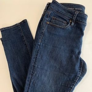 Ann Taylor Loft Curvy Skinny Dark Wash Jeans 28/6